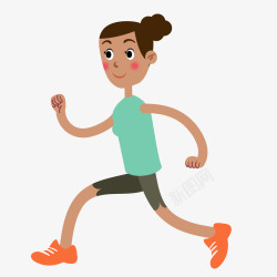 跑步比赛跑步马拉松运动女生矢量图高清图片
