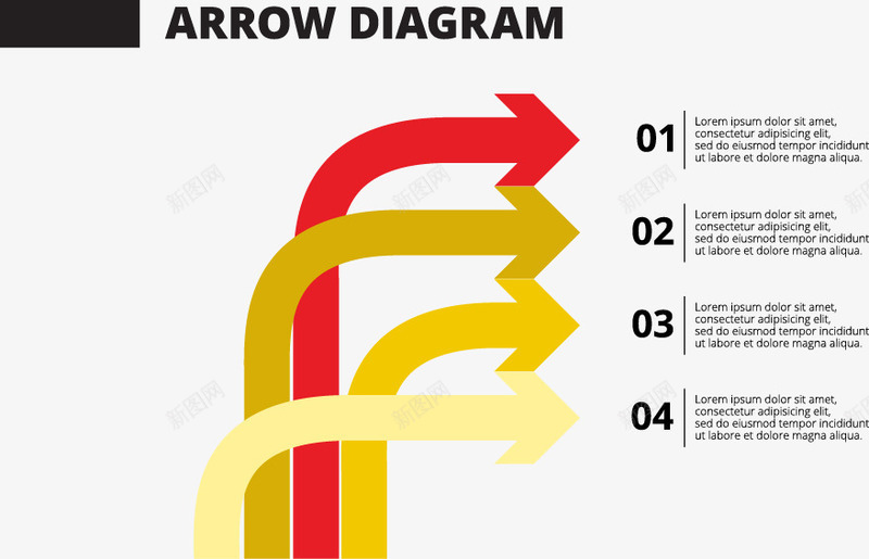 箭头信息图表png免抠素材_新图网 https://ixintu.com 免抠png图片 免费png图片 分类标签 向右箭头 彩色箭头 目录页