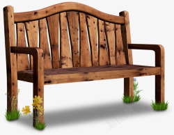 木质长椅木质椅子高清图片