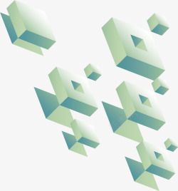 立方体结构漂浮的立方体高清图片