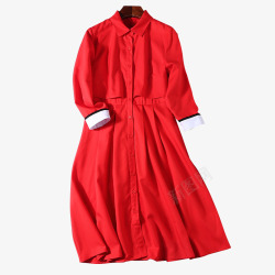 裙子带气质名媛红色连衣裙高清图片