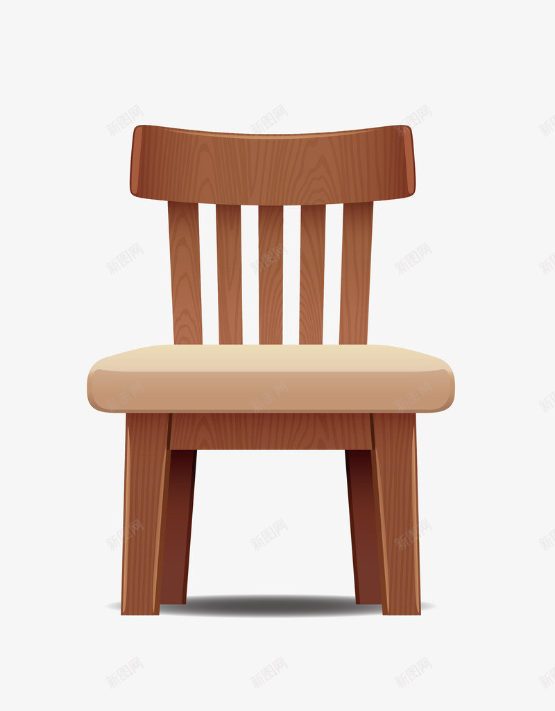 卡通扁平化木质椅子png免抠素材_新图网 https://ixintu.com 卡通椅子 扁平化椅子 木质椅子 椅子 椅子png 矢量椅子