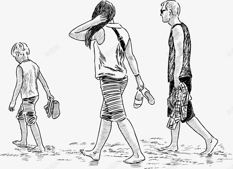 走在海边的男人png免抠素材_新图网 https://ixintu.com 人物 卡通人物 男人 男人背影 男士 男士背影 矢量人物 矢量男人 行走
