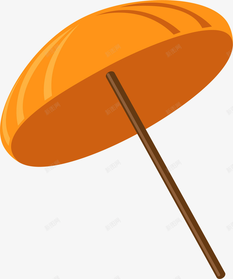 橙色卡通遮阳伞png免抠素材_新图网 https://ixintu.com 免抠PNG 夏日 沙滩伞 海滩 简约 装饰 雨伞