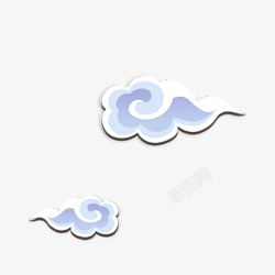 白云朵朵中式漂浮云朵高清图片