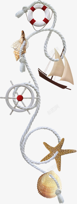 绳子泳圈帆船素材