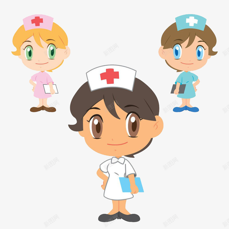 三个医生和护士png免抠素材_新图网 https://ixintu.com 三个 医生 卡通 护士