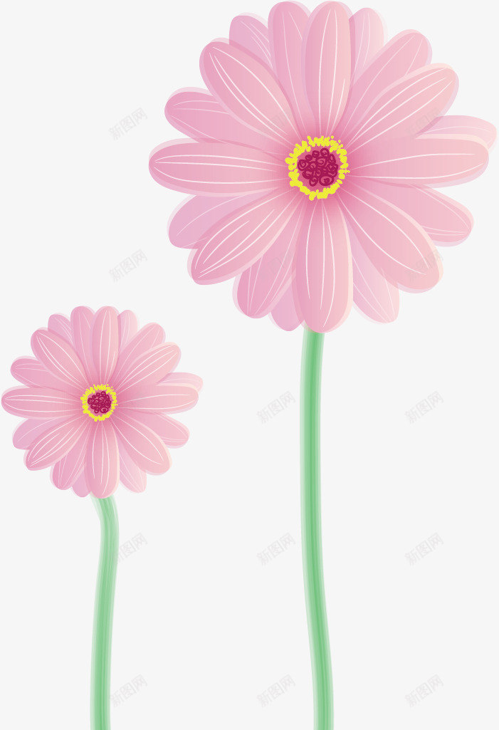 美丽的花儿矢量图ai免抠素材_新图网 https://ixintu.com 植物 漂亮 盛开 粉红色 美丽 花朵 矢量图