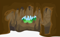 岩石山洞钟乳石洞矢量图高清图片