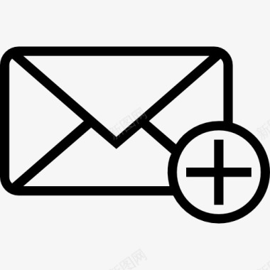 添加邮件概述界面符号封闭信封后面图标图标