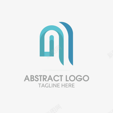 淡蓝色创意logo矢量图图标图标