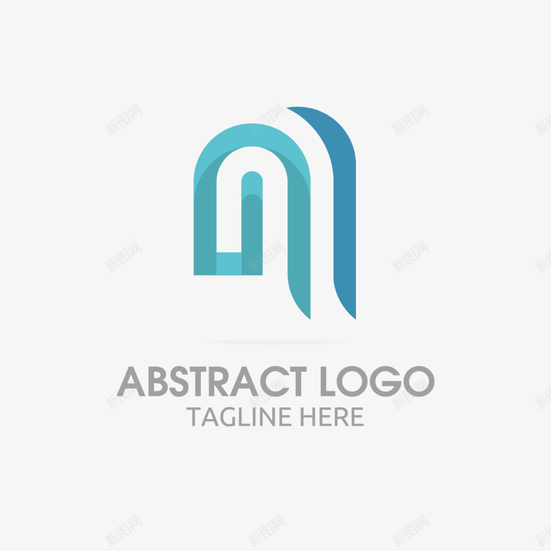 淡蓝色创意logo矢量图图标ai_新图网 https://ixintu.com logo 创意 变化 淡蓝色 灰色文字 精美 英文 设计感 矢量图