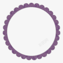 波浪圆环紫色圆环装饰素材