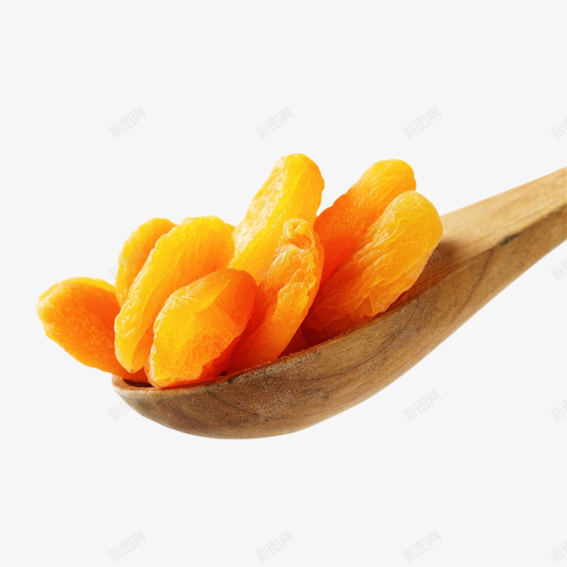 木勺上的杏果干png免抠素材_新图网 https://ixintu.com 勺子 木勺 木质 杏果 杏果干