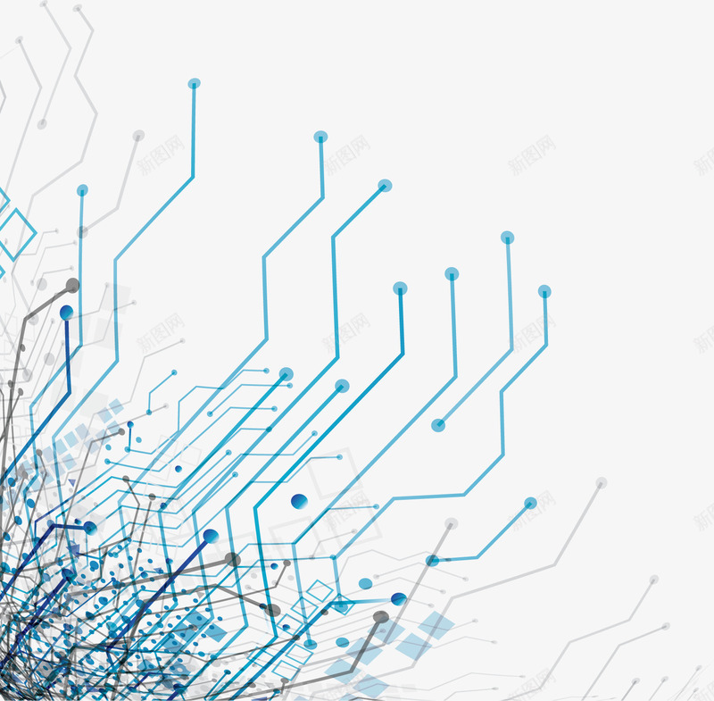 科技感电路结构花纹矢量图ai免抠素材_新图网 https://ixintu.com 电路结构 矢量png 科技感 科技花纹 网络结构 蓝色花纹 矢量图