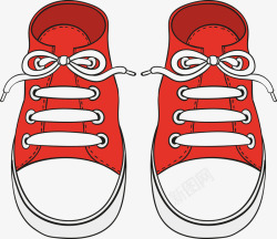 红色女孩鞋子素材