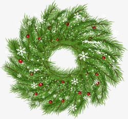松针圣诞节图片逼真的圣诞绿色花环矢量图高清图片