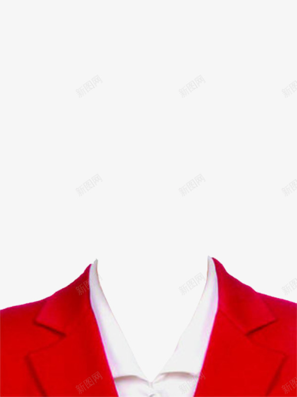 红色衣领女装png免抠素材_新图网 https://ixintu.com 产品实物 女装 红色