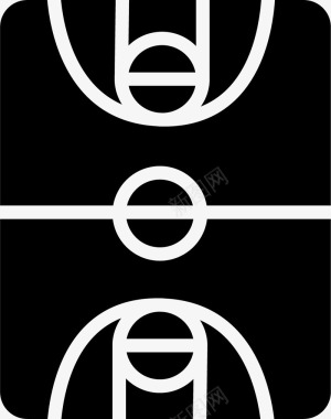 纯黑篮球场图标图标