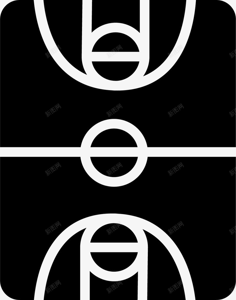 纯黑篮球场图标png_新图网 https://ixintu.com 卡通版 卡通篮球场 场地 篮球 篮球场 纯黑