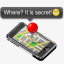 移动电话苹果iPhone地图移动电话手图标高清图片