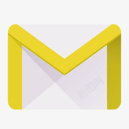黄色信封扁平风格图标图标