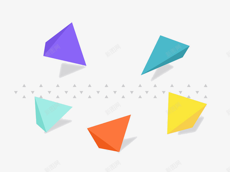 彩色三角形png免抠素材_新图网 https://ixintu.com 三角形 几何图形 多边形 彩色三角形 气氛 漂浮 电商悬浮 立体