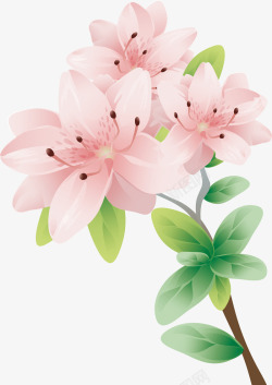 卡通粉色花朵图素材