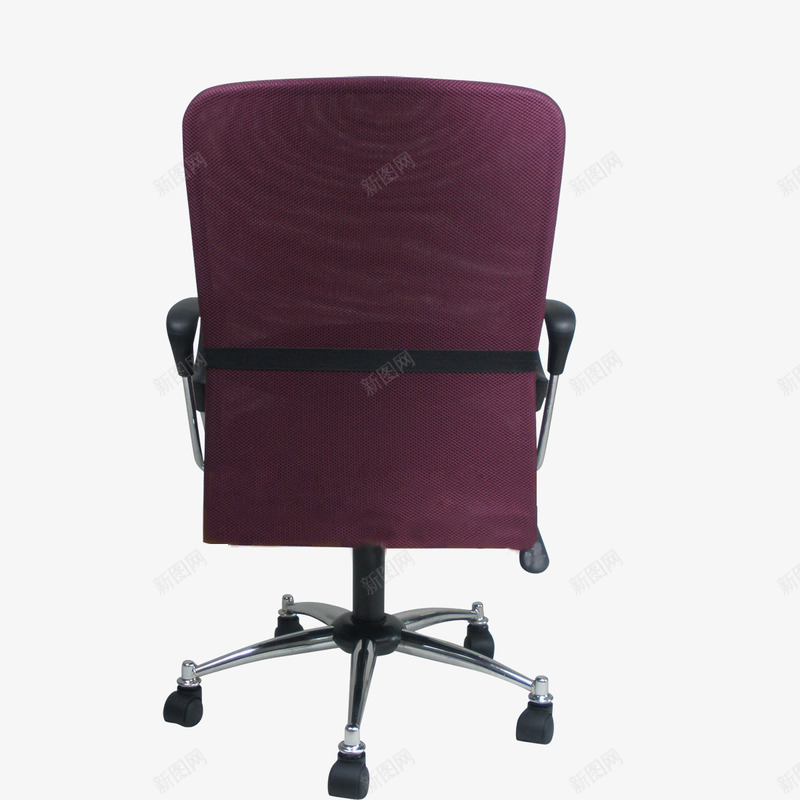 现代式椅子png免抠素材_新图网 https://ixintu.com 办公用品 椅子背面 紫色 舒适 轮子