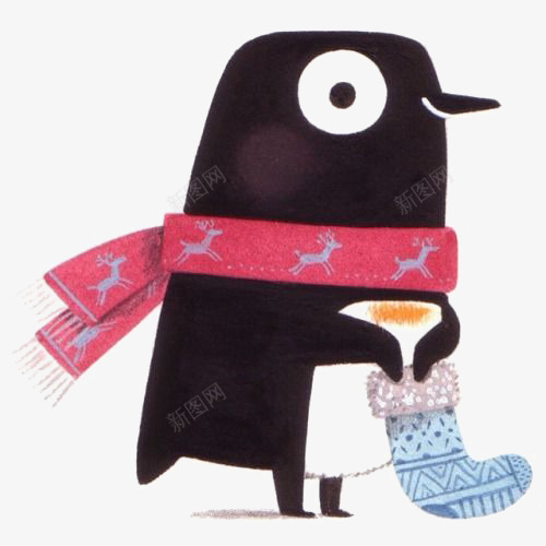 企鹅png免抠素材_新图网 https://ixintu.com 南极企鹅 卡通企鹅 可爱企鹅 围巾 手绘企鹅 袜子