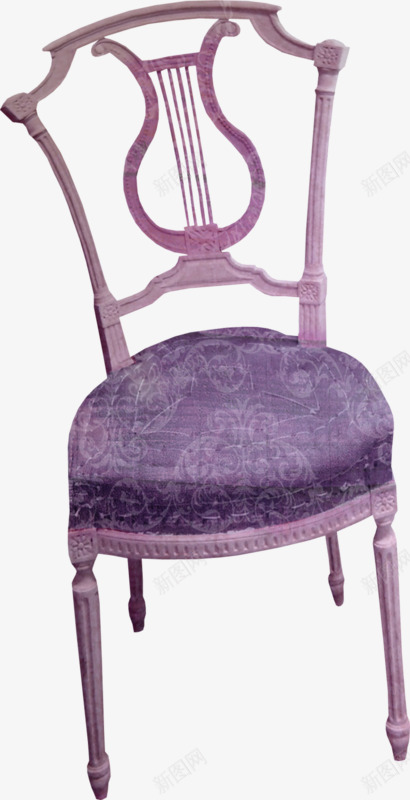 紫色椅子png免抠素材_新图网 https://ixintu.com 凳子 家具 椅子 欧式椅子