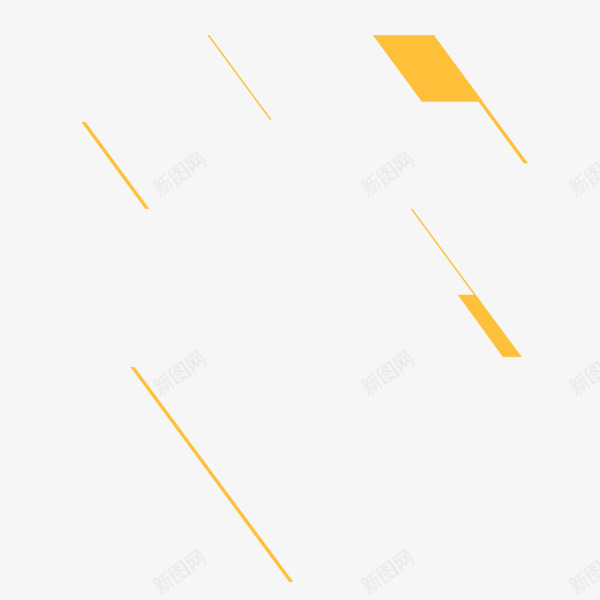 黄色斜线png免抠素材_新图网 https://ixintu.com 几何 斜线条 科技 简约 黄色