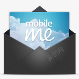 黑色mobileme信封图标图标