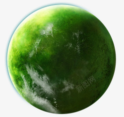 源文件带背景绿色星球高清图片