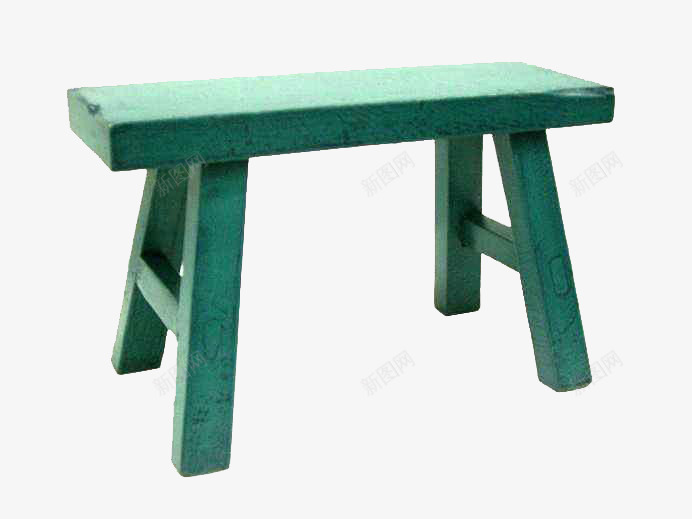 绿色复古长板凳png免抠素材_新图网 https://ixintu.com 产品实物 凳子 木质板凳 板凳 绿色 长条板凳