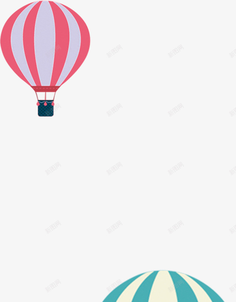 红色漂浮热气球装饰图案png免抠素材_新图网 https://ixintu.com 卡通 扁平 漂浮 热气球 红色