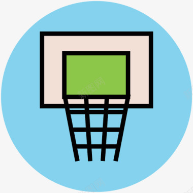健身篮球筐图标图标