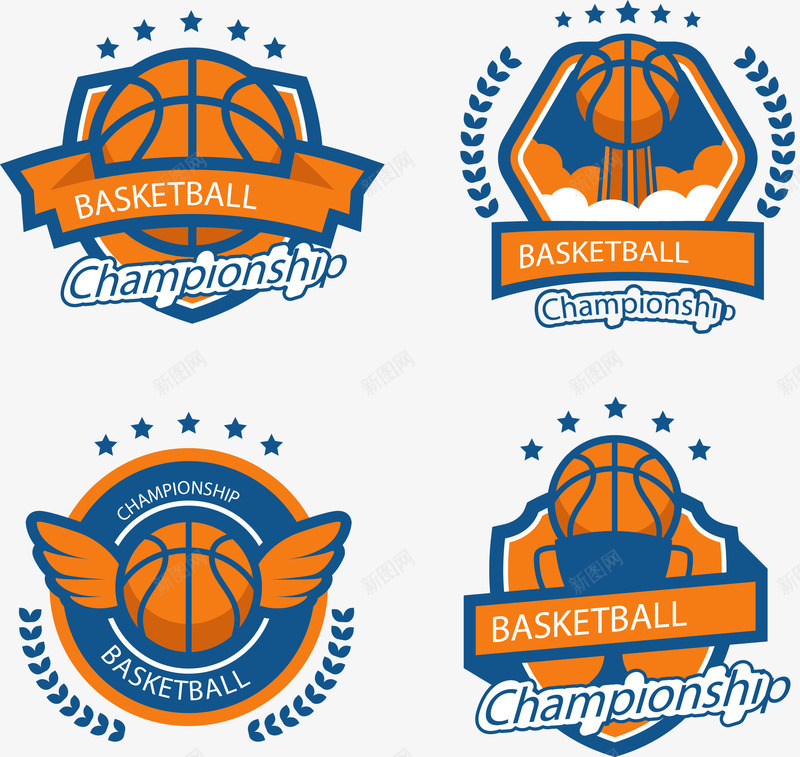 手绘篮球标签图标png_新图网 https://ixintu.com 手绘 标签 篮球 队徽