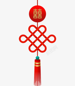 大红字红色中国结高清图片