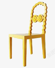 印尼创意靠背椅黄色椅子高清图片