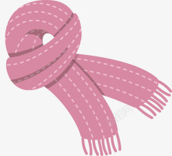 粉红色毛线保暖围巾素材