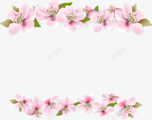 桃花的边框png免抠素材_新图网 https://ixintu.com 漂亮的桃花 粉色花 美丽的花 花朵