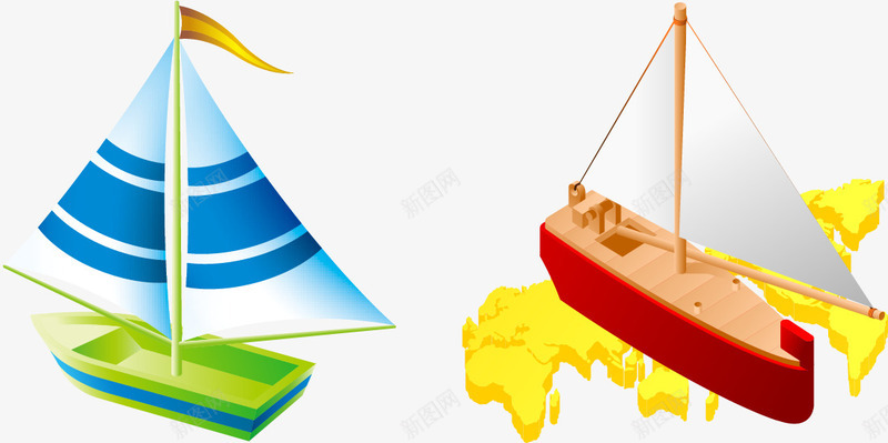 儿童玩具船矢量图ai免抠素材_新图网 https://ixintu.com 儿童 孩子 帆船 玩具 船 矢量图