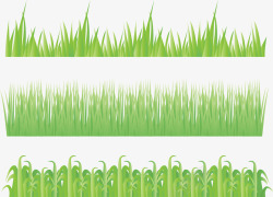春季绿色小草背景矢量图素材