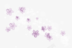 萌版白色漂浮花朵素材