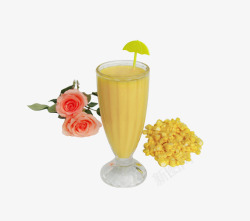 一杯玉米汁玫瑰热饮玉米汁高清图片