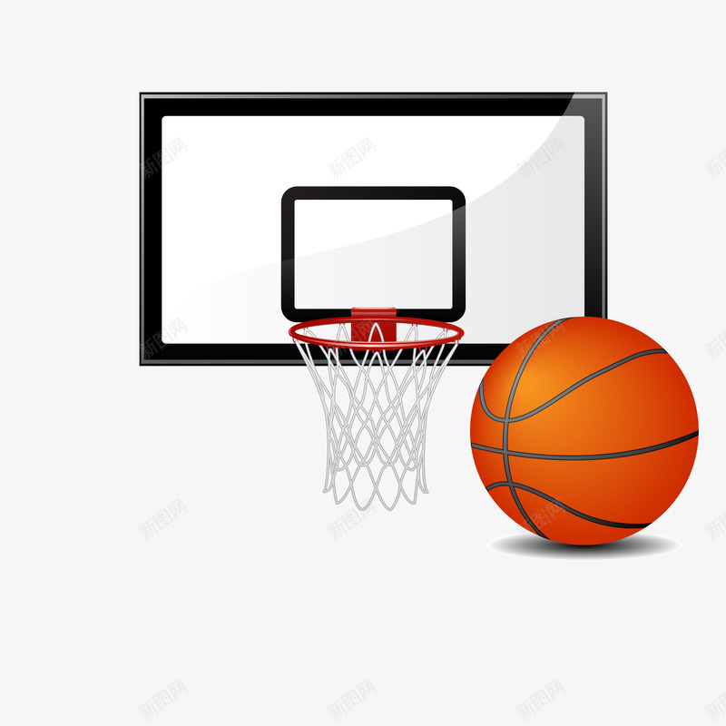 篮球元素png免抠素材_新图网 https://ixintu.com 篮球 篮球框