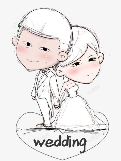 wedding艺术字png免抠素材_新图网 https://ixintu.com wedding wedding艺术字 卡通 夫妻 幸福 广告设计 白色 纯洁 结婚 设计 请柬