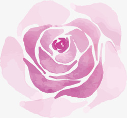 紫色玫瑰花矢量图素材
