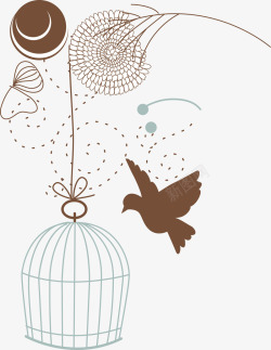 鸟笼椅鸟笼摆件鸟笼装饰图标高清图片